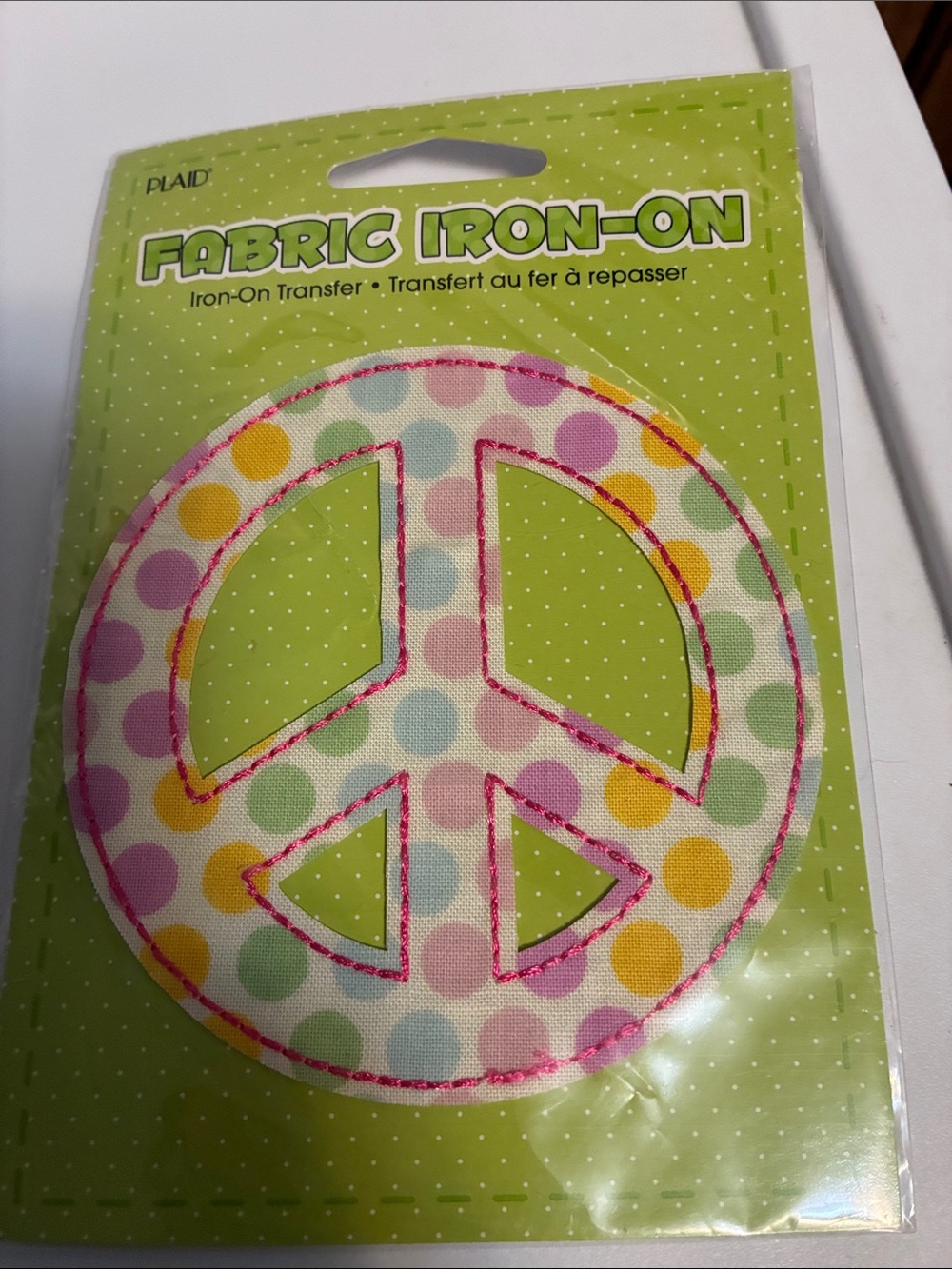 Fabric Iron-On Patch Set of 3 - Minnie Mouse Peace sign fish - Picture 6 of 7